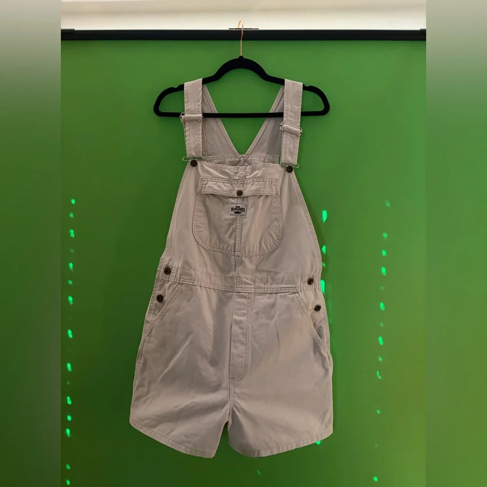 Vintage ‘90s Lee Dungarees Khaki Short Overalls - Picture 5 of 6